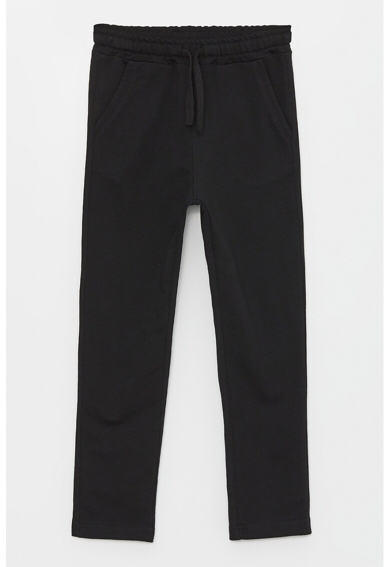 Pantaloni de trening din amestec de bumbac cu snur in talie