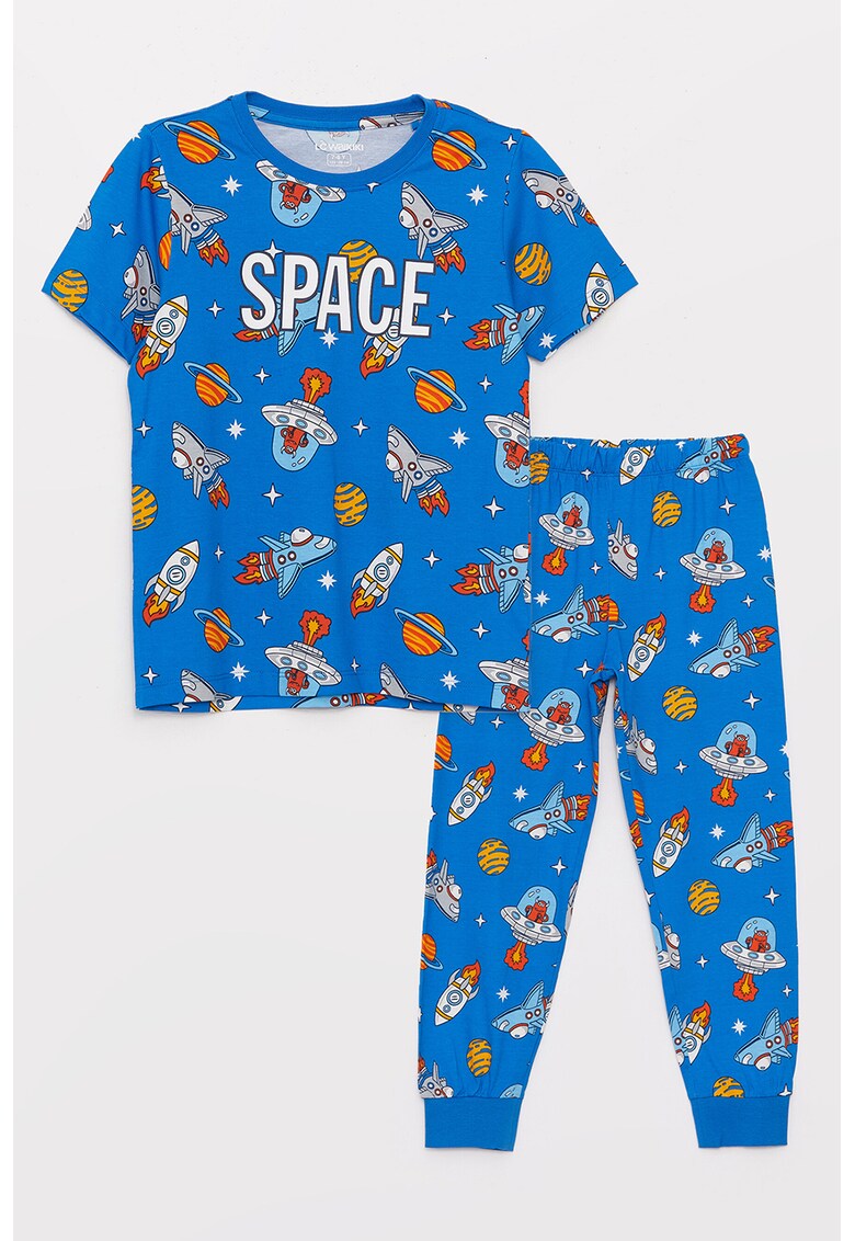 Pijama de bumbac cu imprimeu