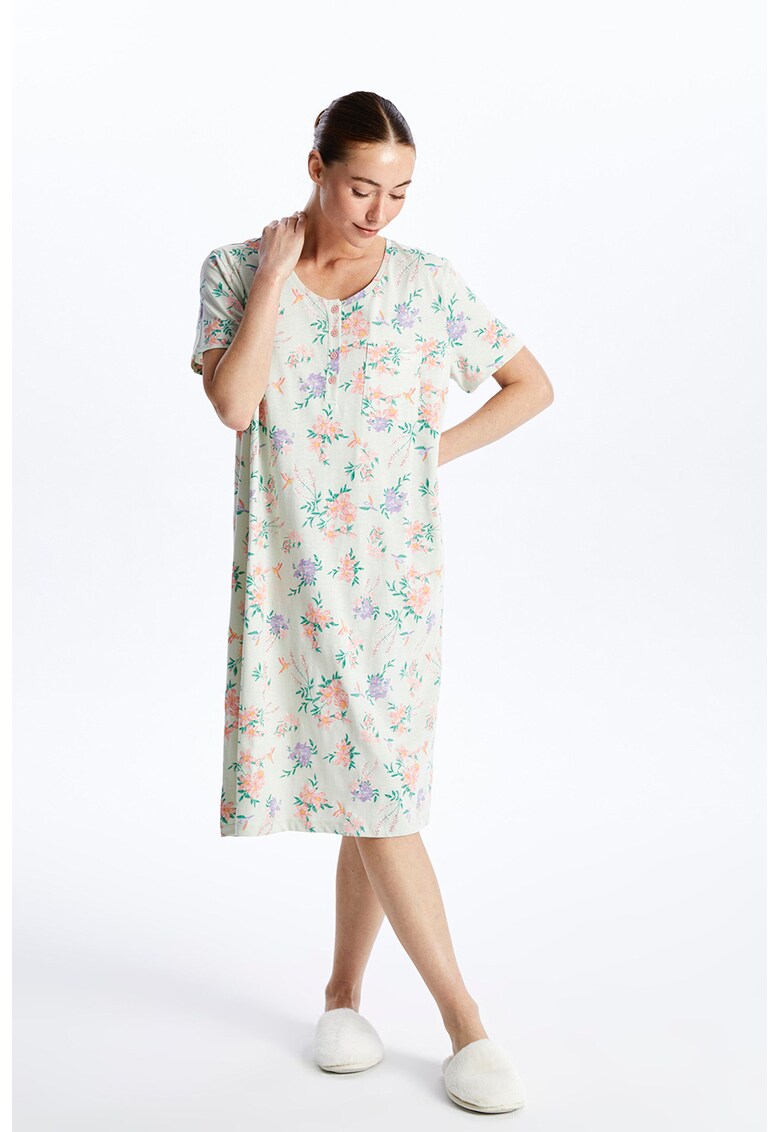 Camasa de noapte cu imprimeu floral