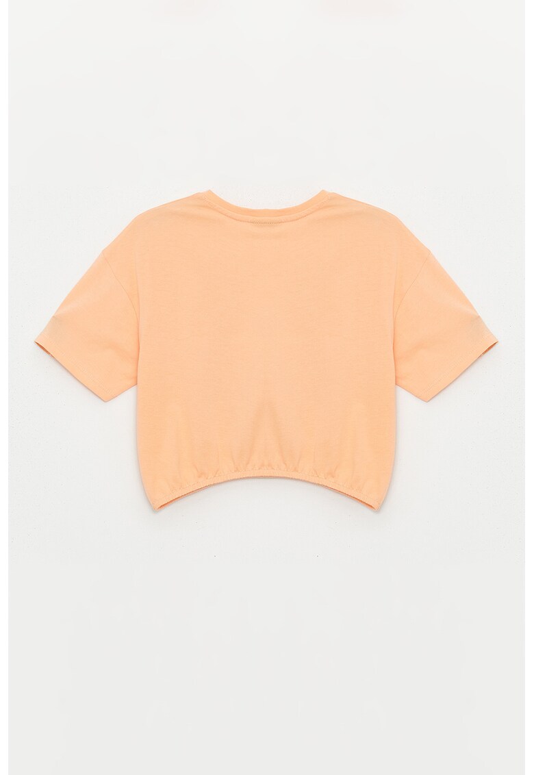 Tricou crop cu imprimeu