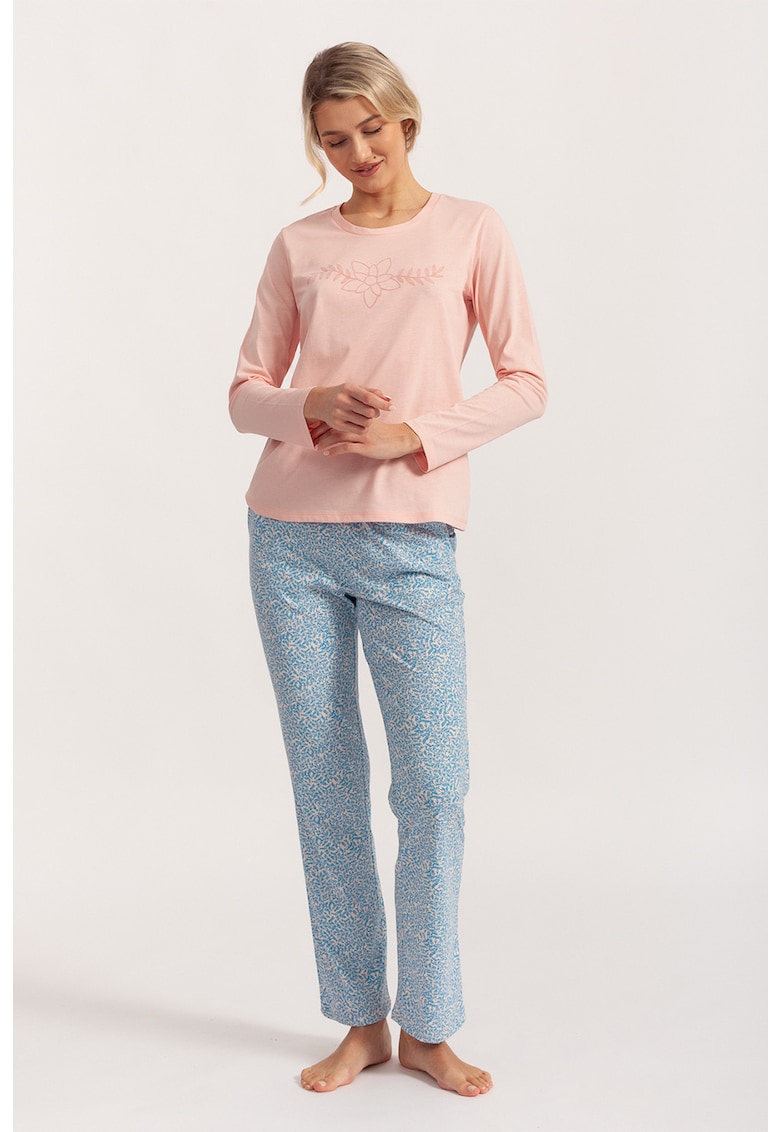 Pijama de bumbac cu pantaloni lungi Liza