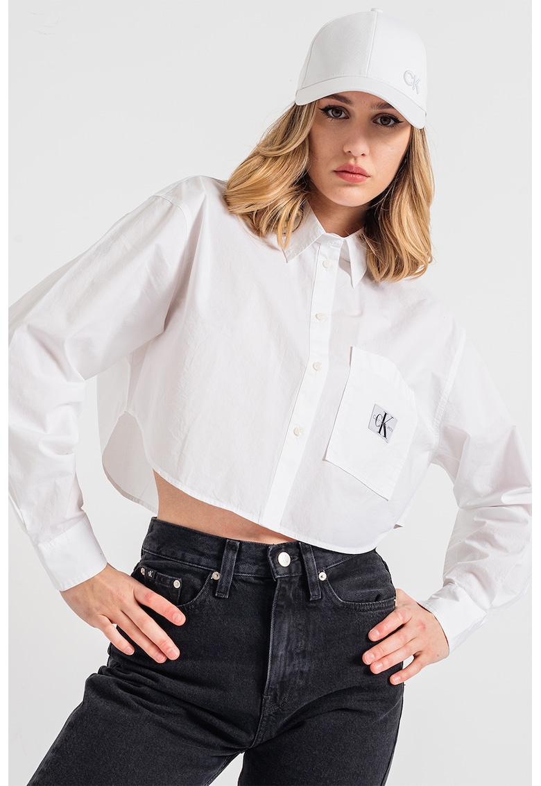 Camasa crop de bumbac