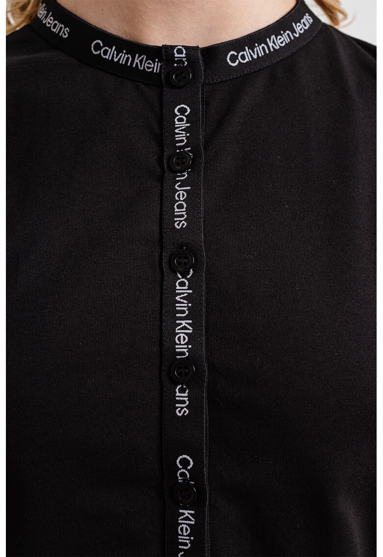 Tricou crop cu nasturi