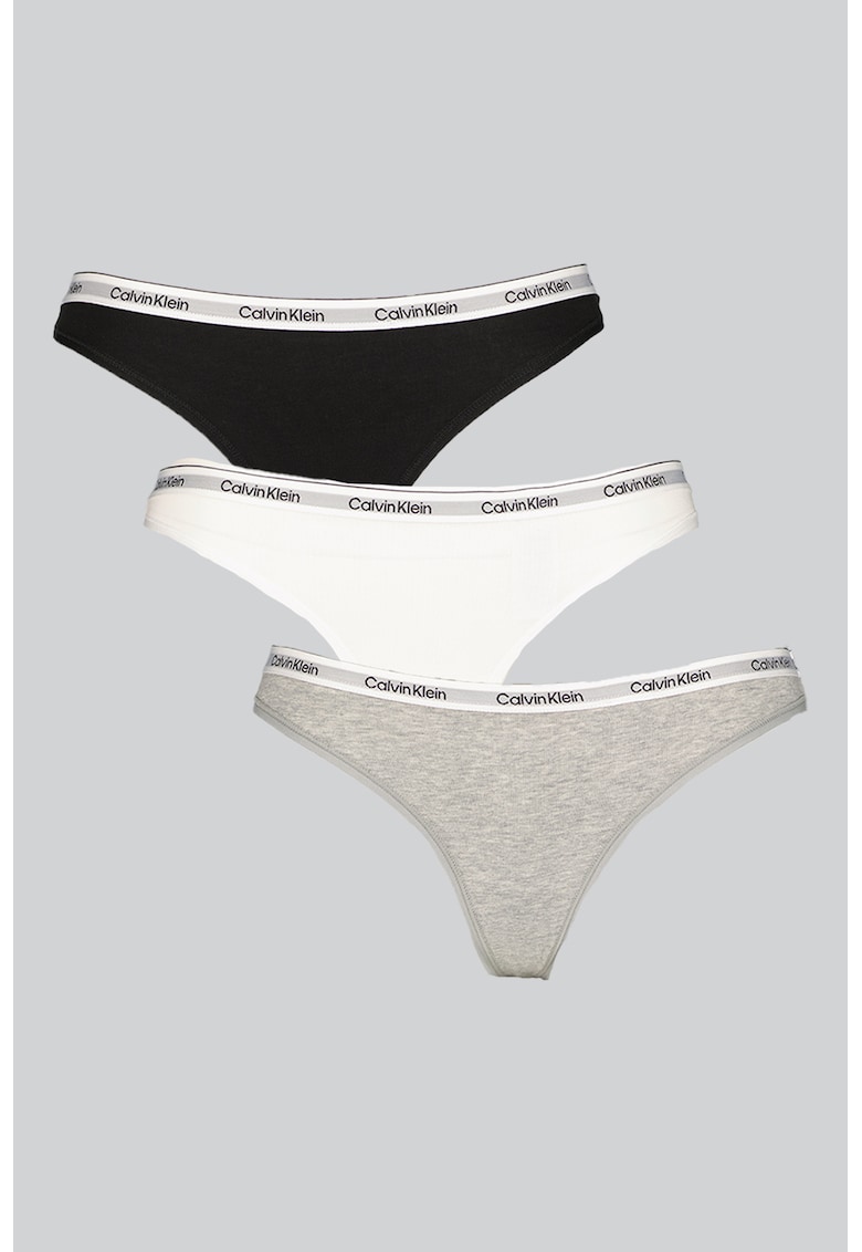 Set de chiloti tanga cu logo - 3 perechi