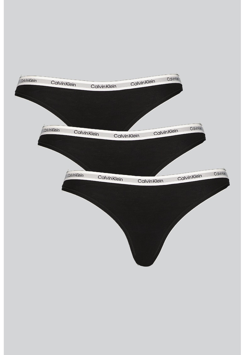 Set de chiloti tanga cu logo - 3 perechi