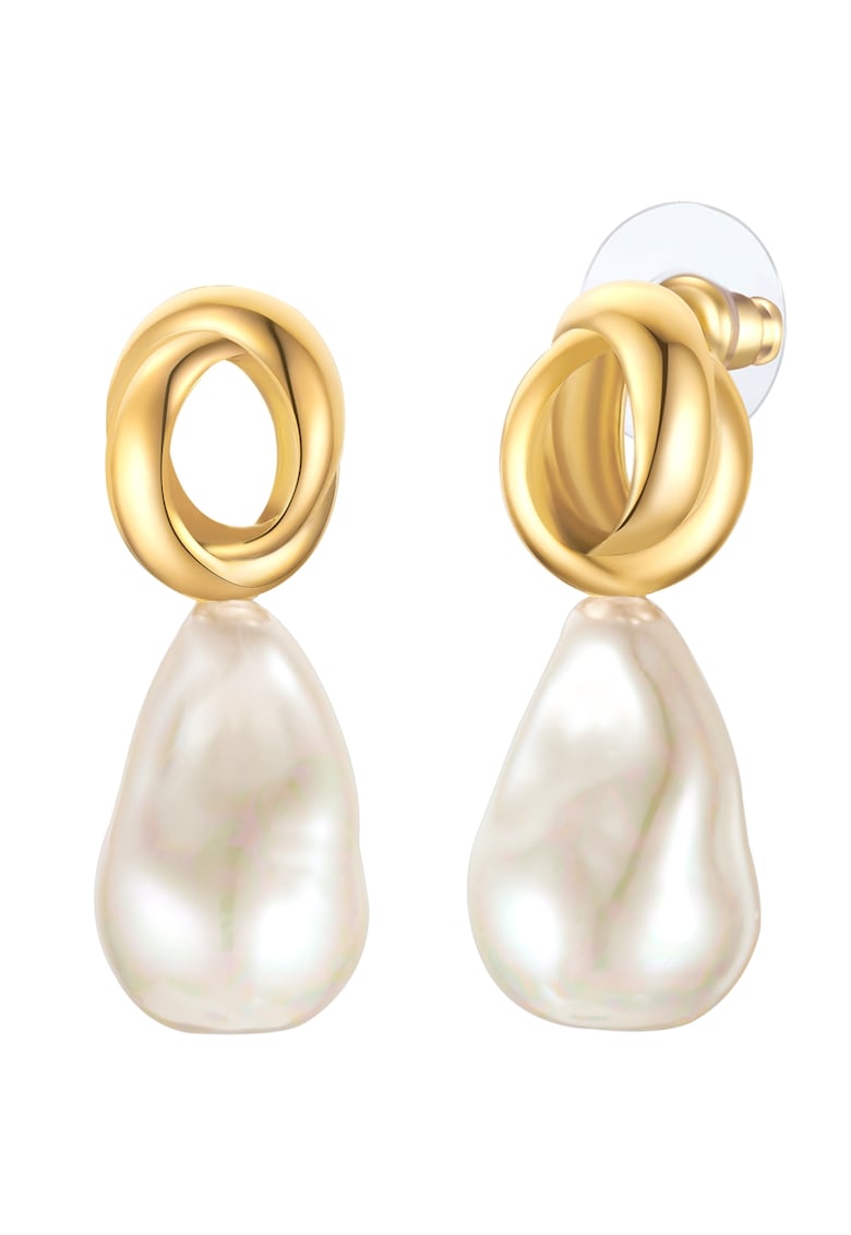 Cercei de aur de 14K filat - cu perla
