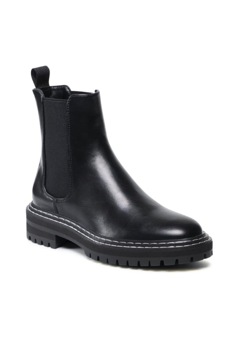 Ghete Chelsea dama Piele ecologica - Negru