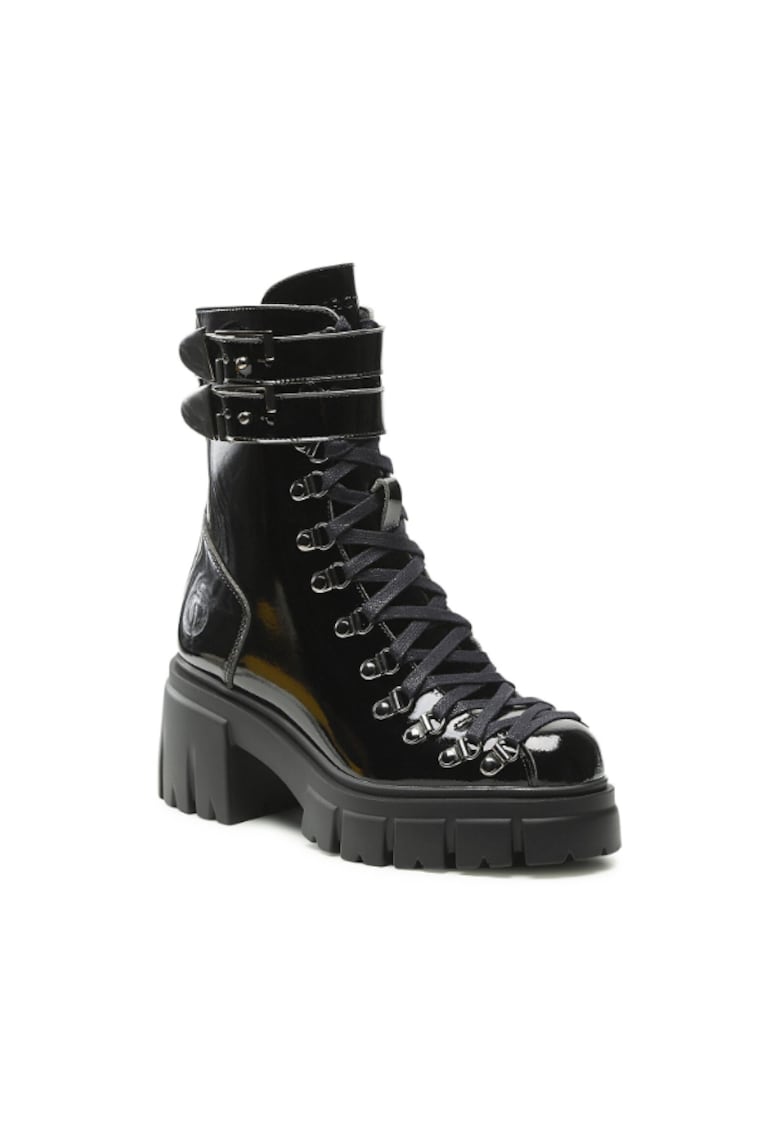 Ghete dama - 301100553 - Negru - Piele ecologica