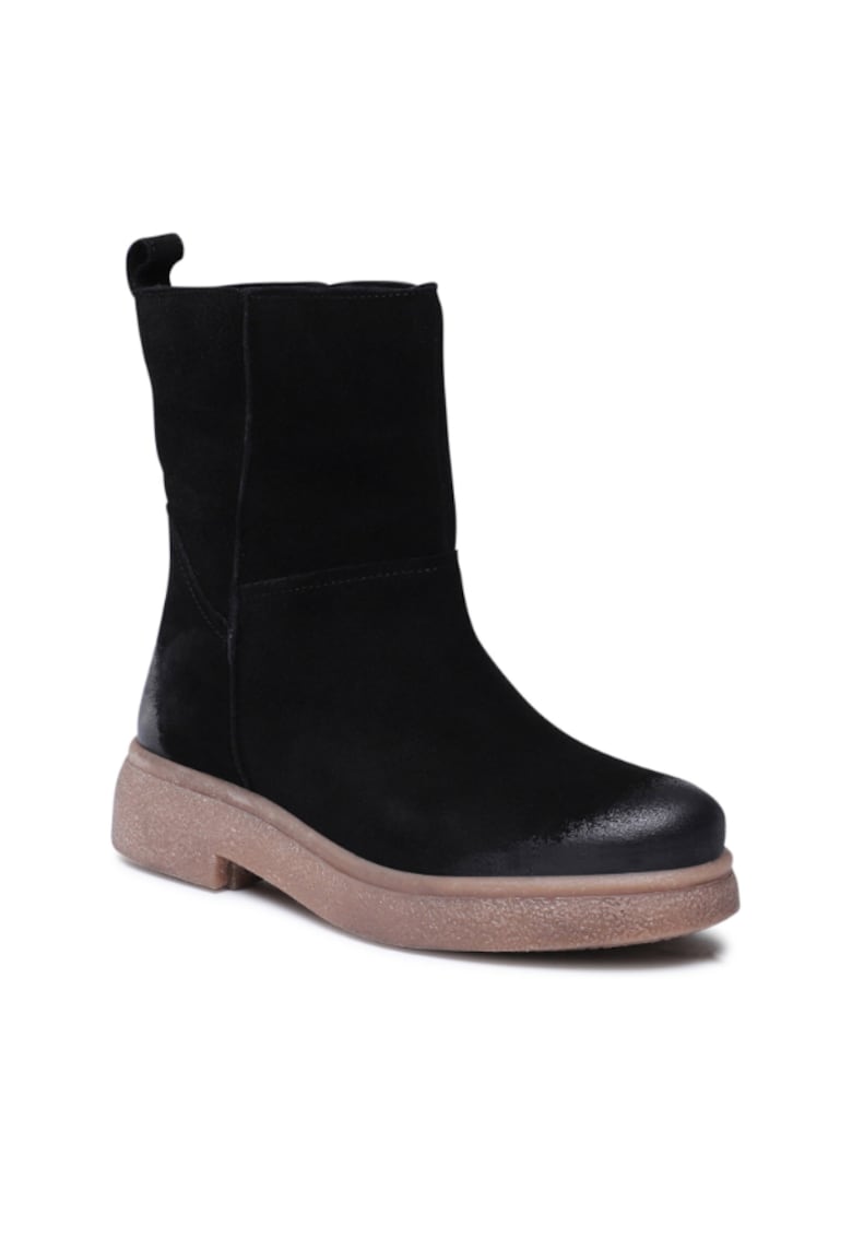Ghete dama - 5904862262055 - Negru - Piele naturala/Piele intoarsa -