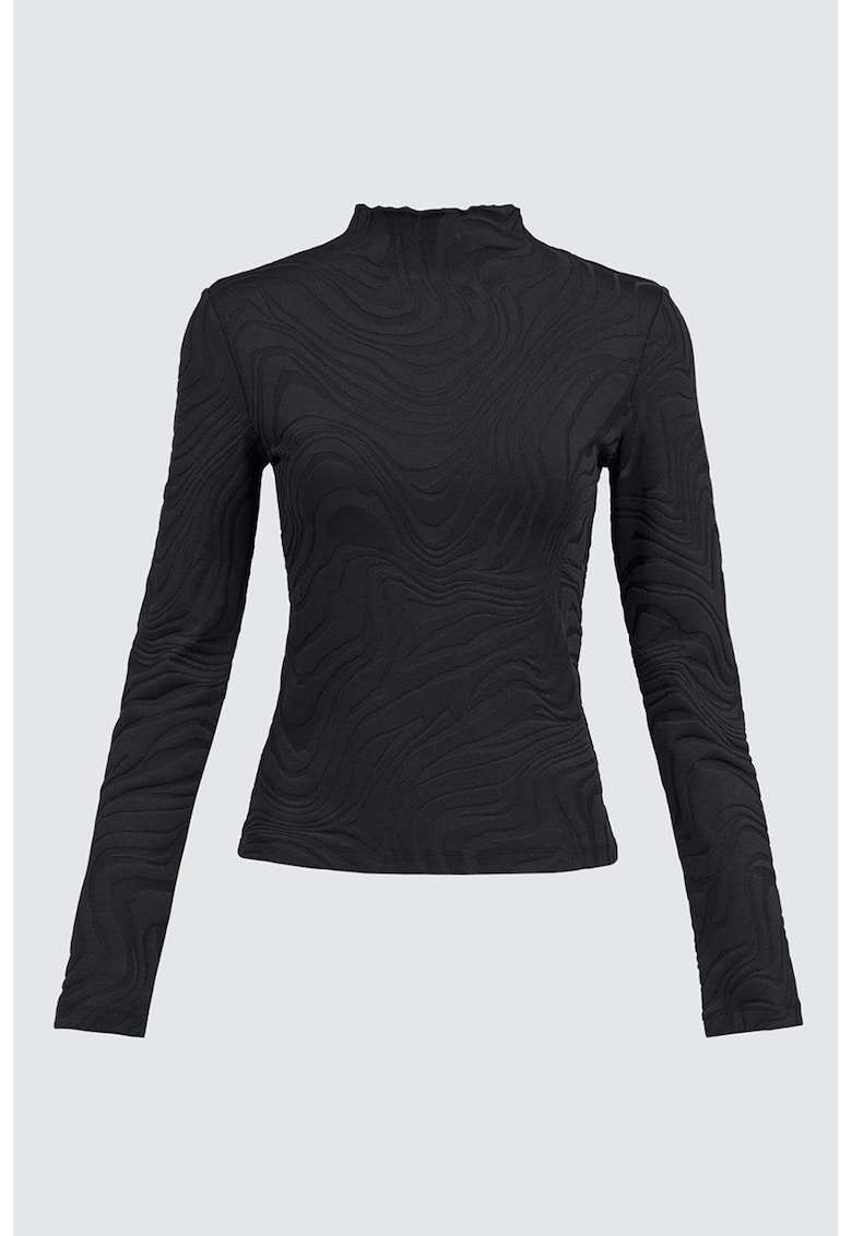 Bluza slim fit cu guler scurt