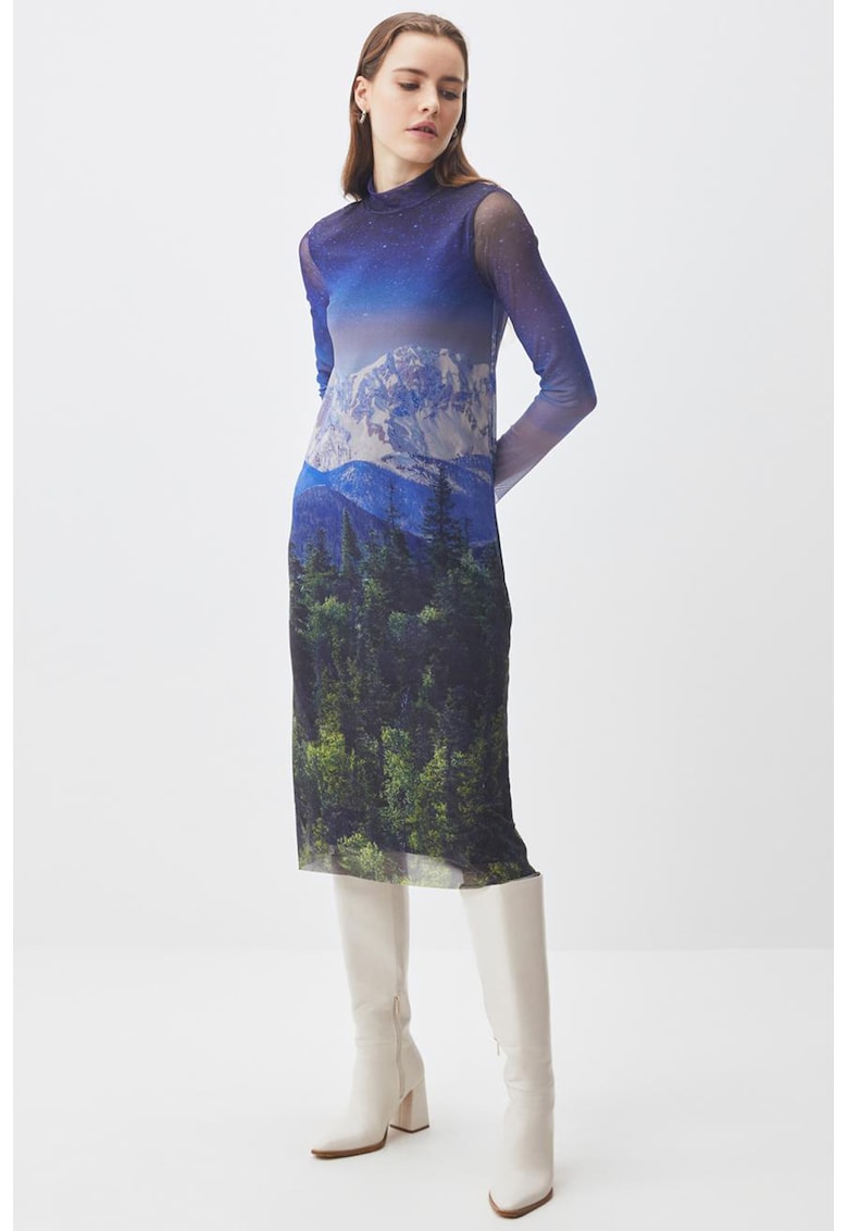 Rochie de plasa cu imprimeu foto