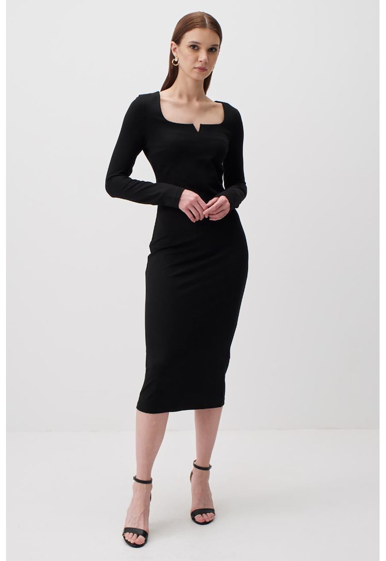 Rochie bodycon cu decolteu patrat