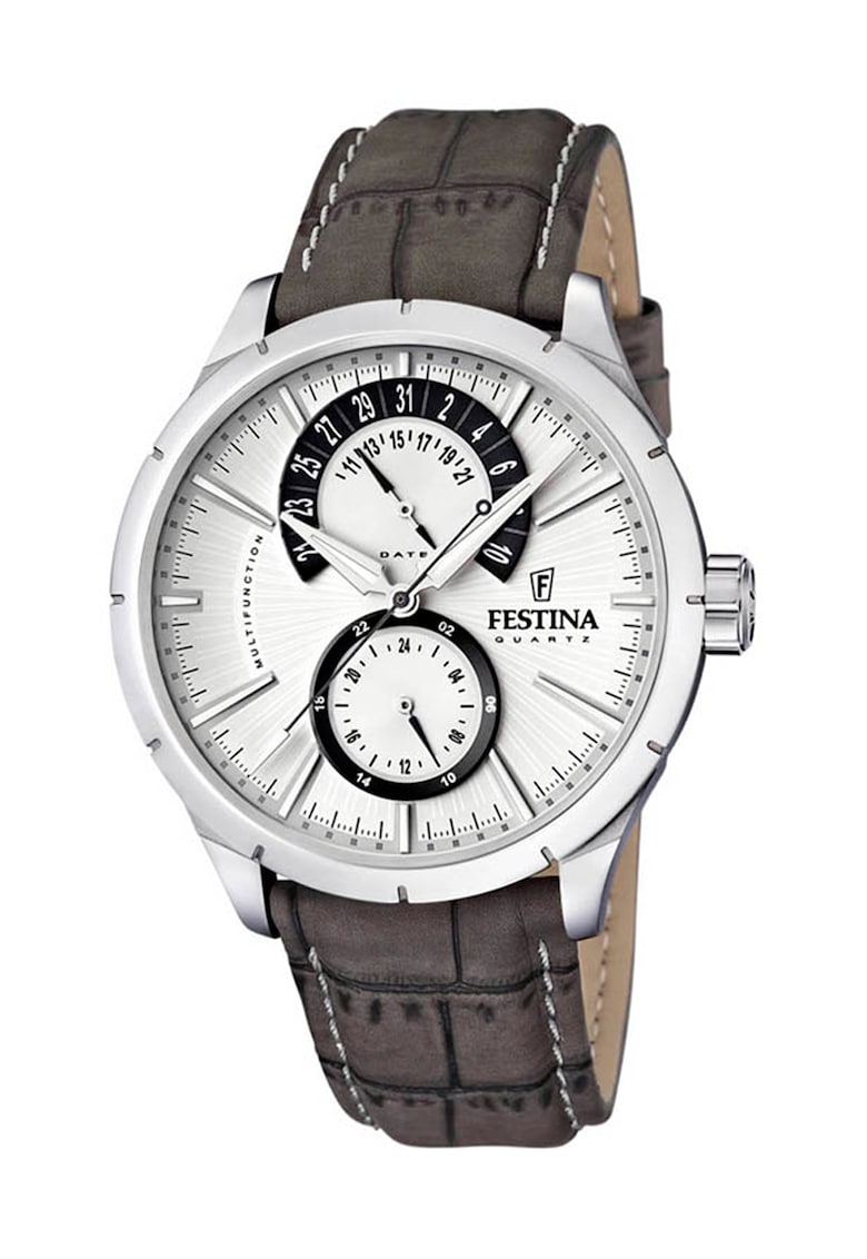 Ceas cu curea cu model piele de crocodil