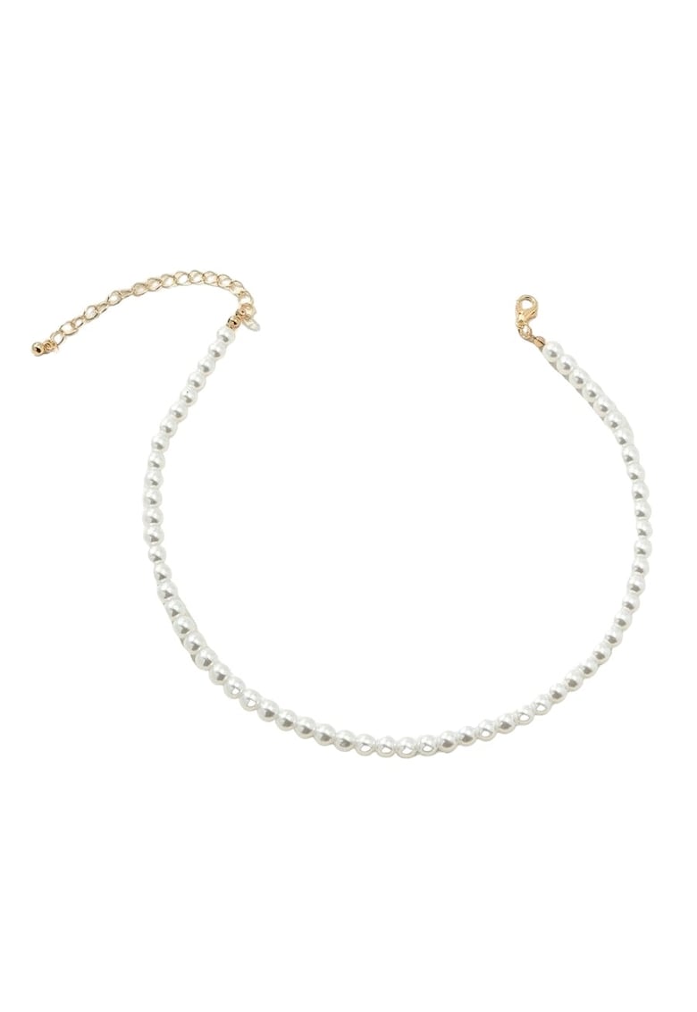 Set colier si cercei - auriu - cu perle - Nicholine C1