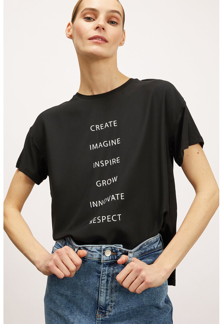. Tricou cu imprimeu text