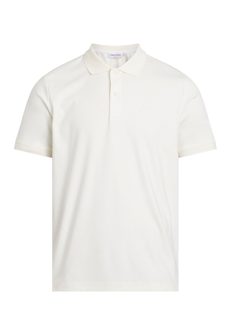 Tricou polo slim fit cu logo discret