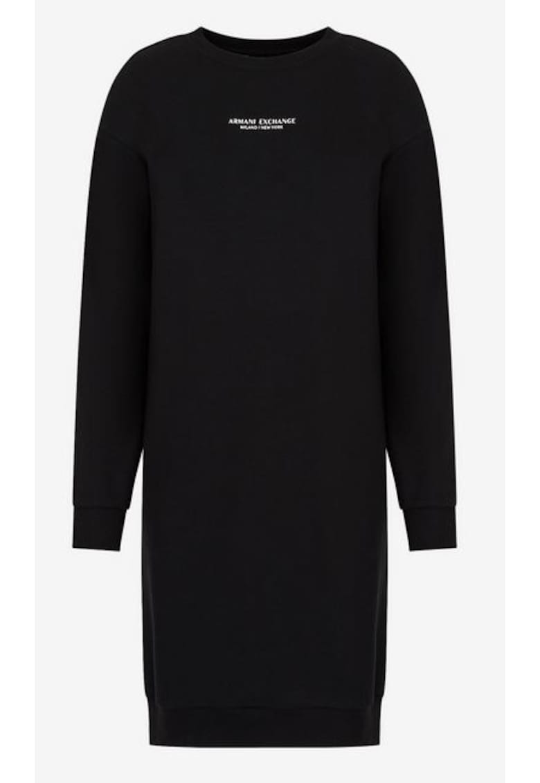 Armani Exchange Rochie din ameste de bumbac cu detaliu logo -