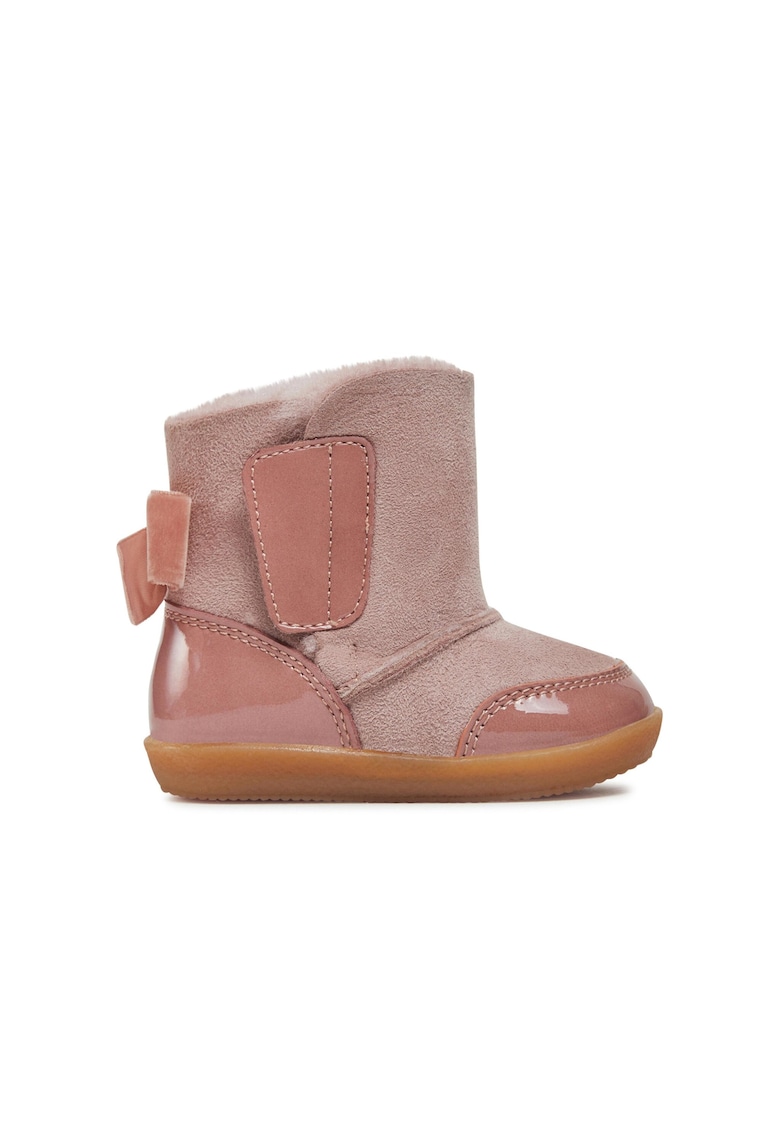 Ghete fete Piele naturala/Piele intoarsa - Roz