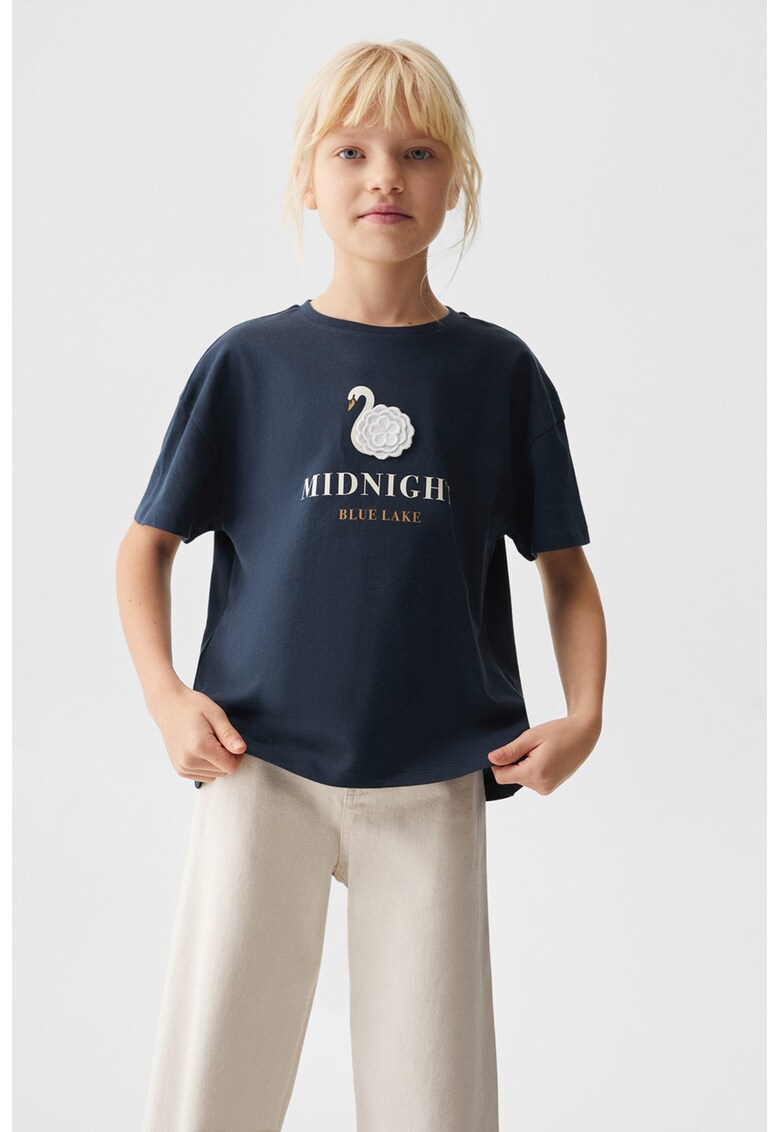 Tricou cu maneci cazute Midnight
