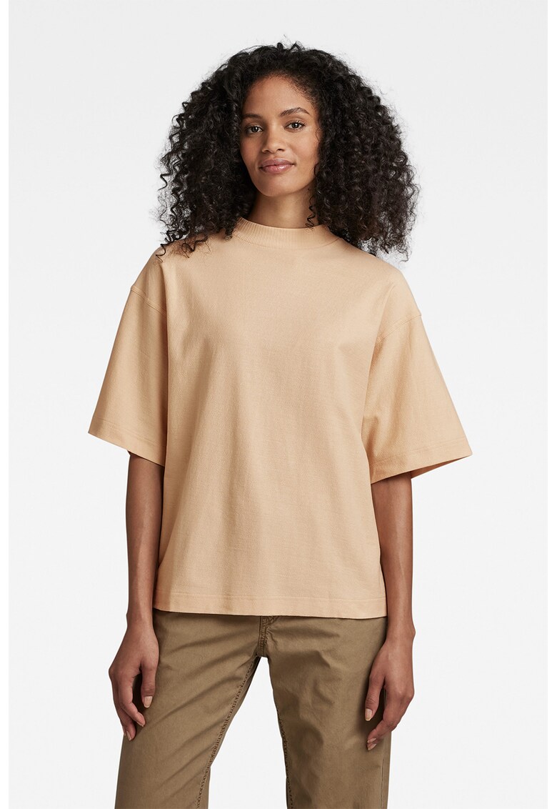 Tricou lejer din bumbac cu maneci medii