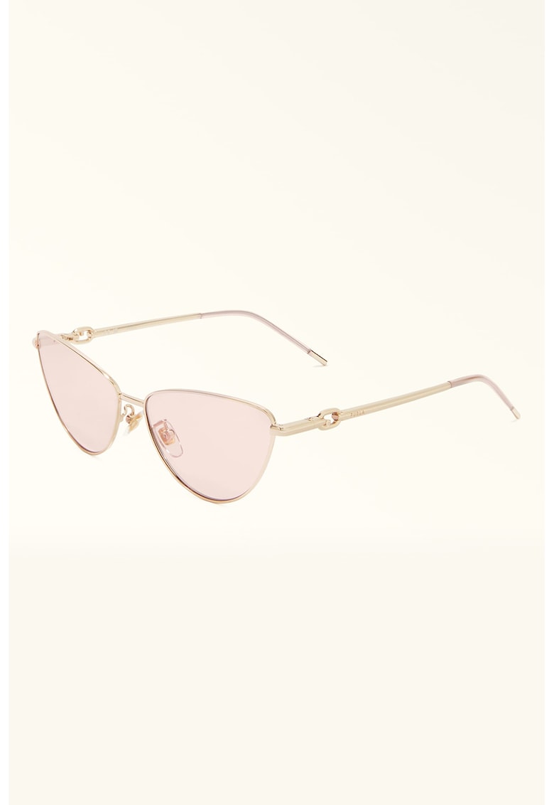 Ochelari de soare cat-eye cu rama metalica