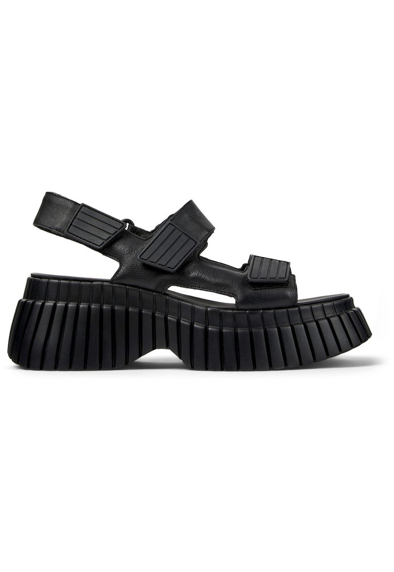 Sandale de piele cu velcro si aspect masiv BCN 22077 – Negru – Camper Sandale de piele cu velcro si aspect masiv BCN 22077 – Negru – Camper