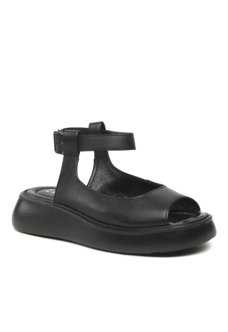 Sandale dama - 302883622 - Negru - Piele intoarsa