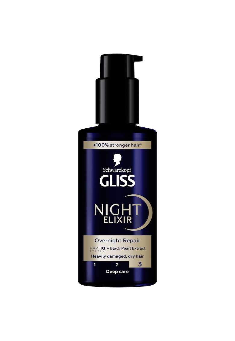Ser tratament pentru par foarte deteriorat si uscat - Schwarzkopf Night Elixir Overnight Repair - 100ml