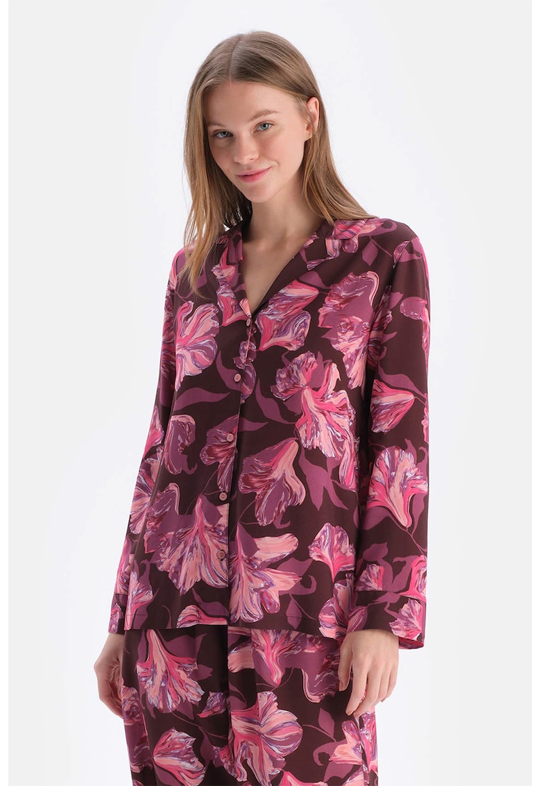 Bluza de pijama cu imprimeu floral
