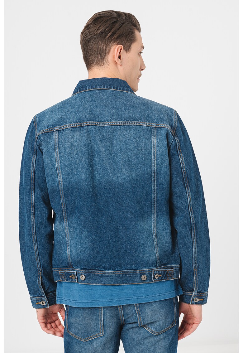 Jacheta din denim cu 4 buzunare