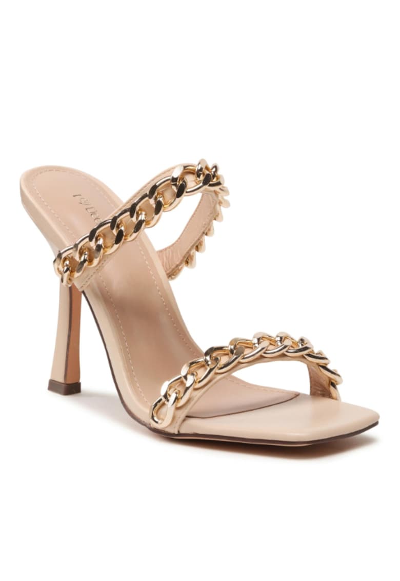 Papuci dama - 302873579 - Bej - Piele ecologica