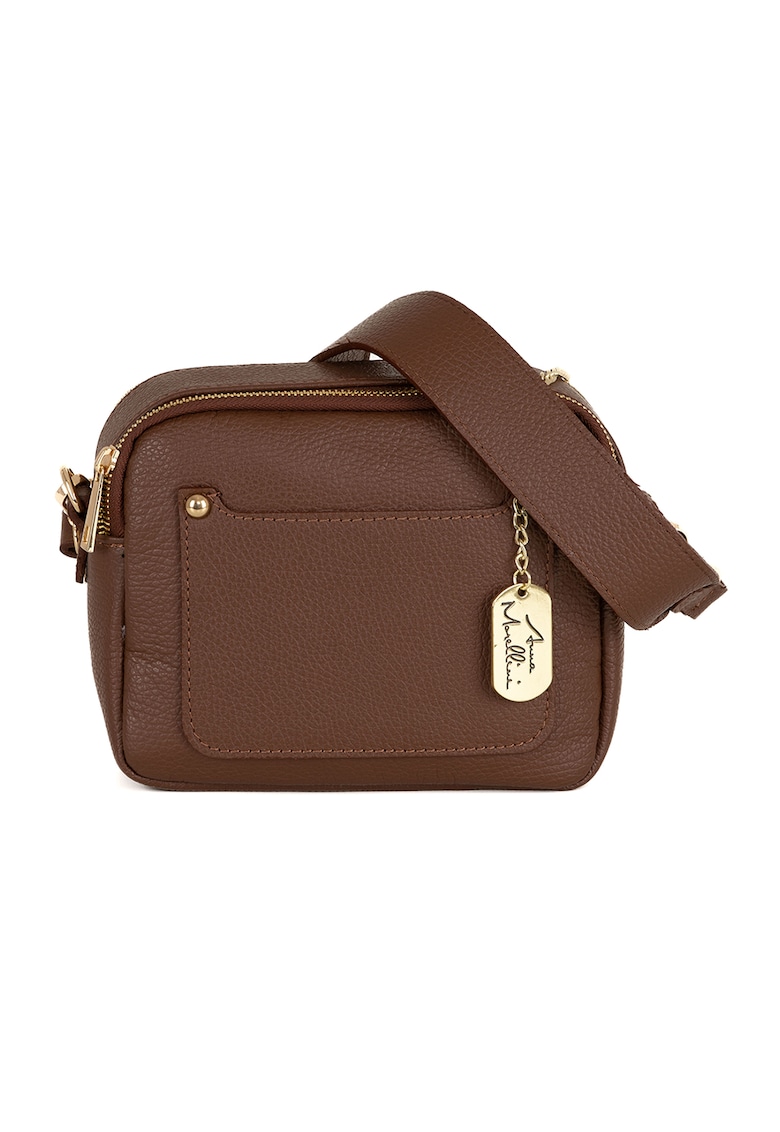 Geanta crossbody din piele cu bareta detasabila