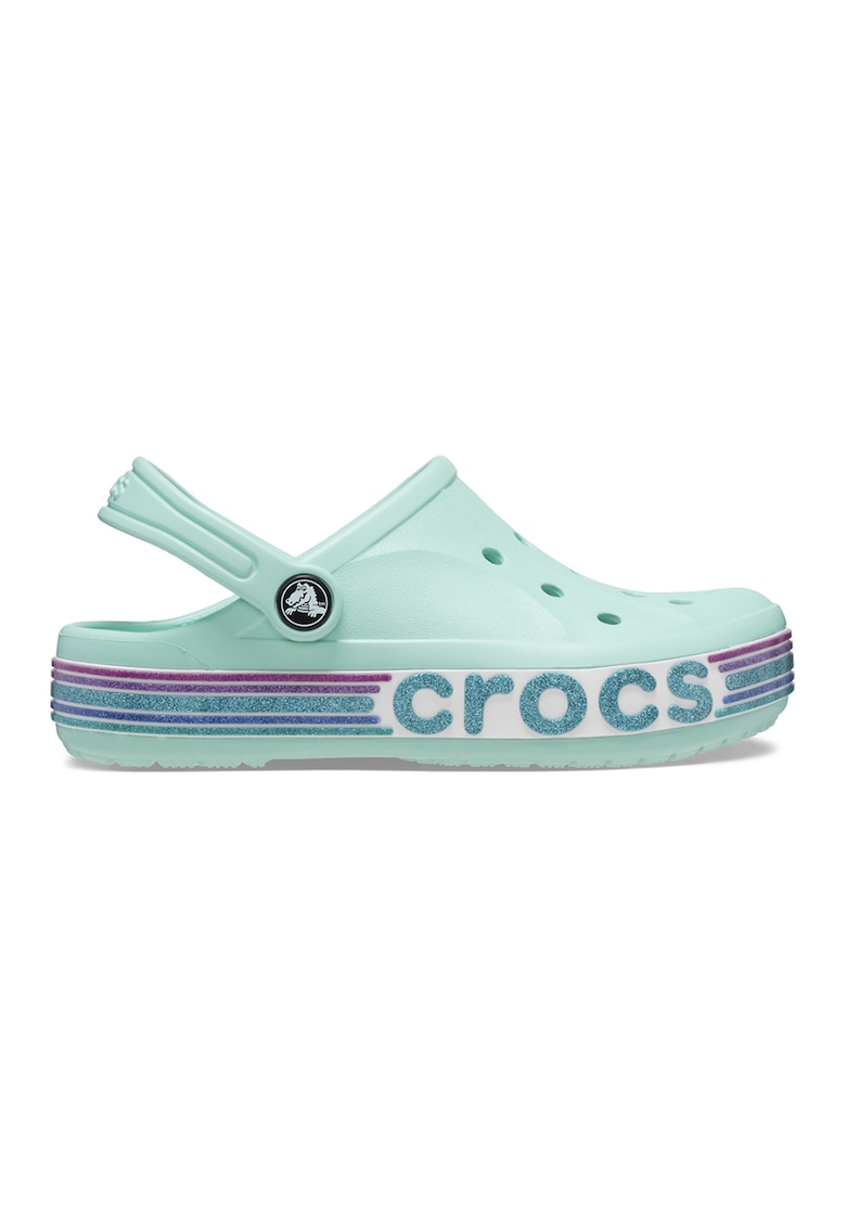 Saboti slingback cu logo Bayaband - Albastru aquamarin