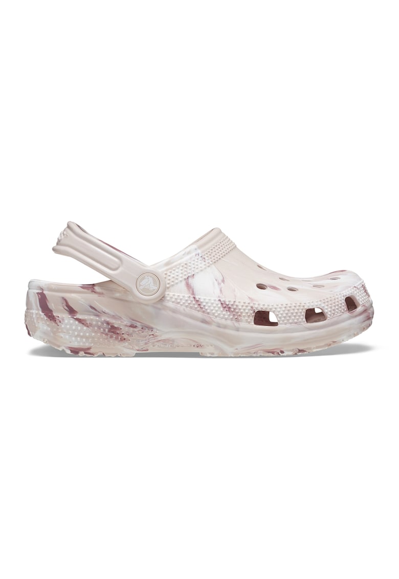 Saboti slingback de cauciuc cu imprimeu abstract