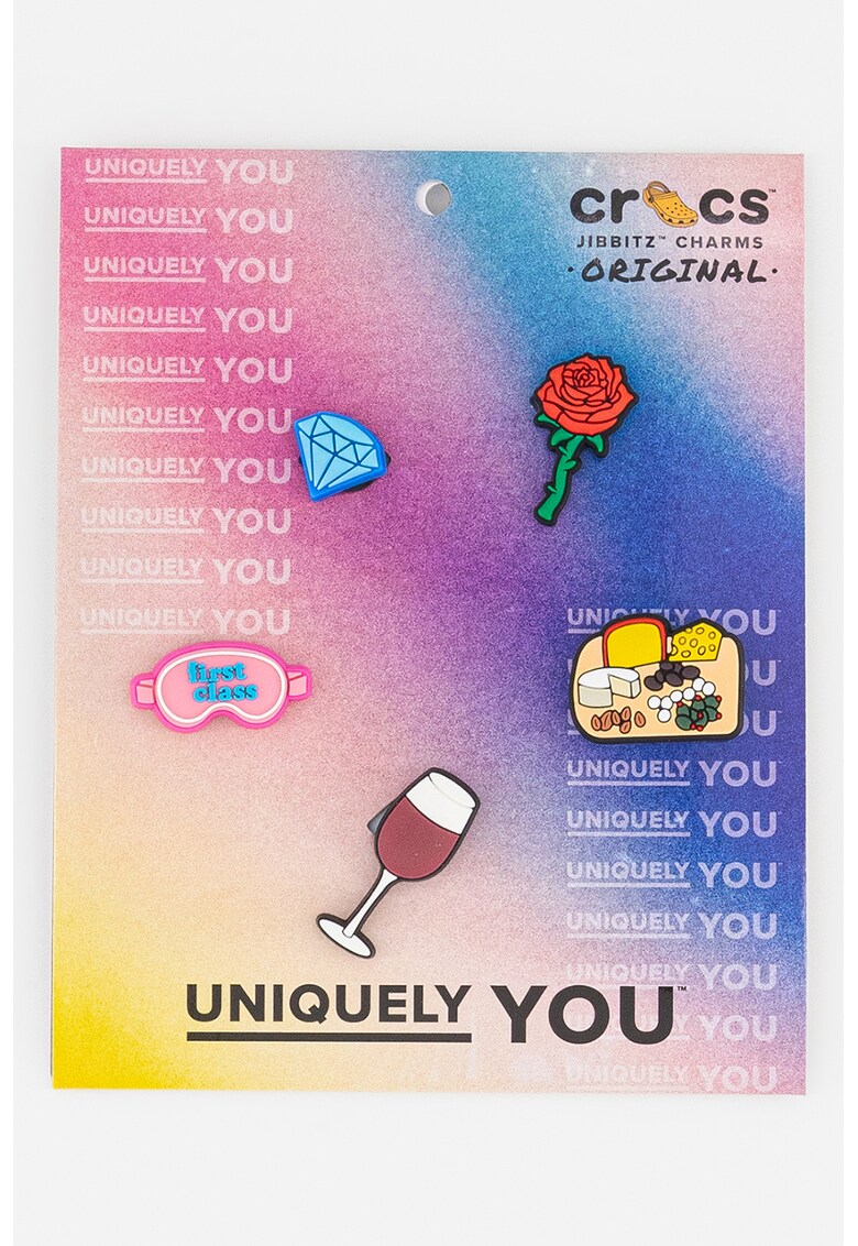 Set de talismane de cauciuc pentru saboti Jibbitz - 5 piese - Multicolor