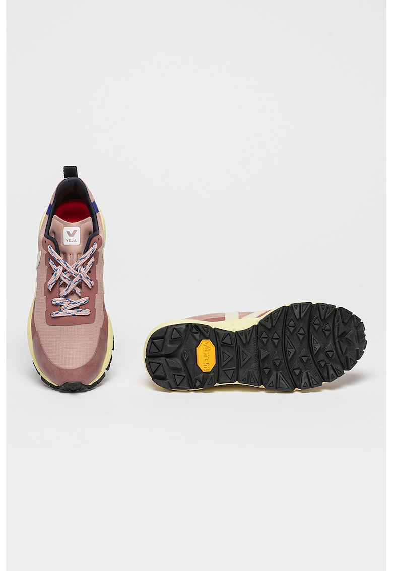 Pantofi sport de piele ecologica si material textil