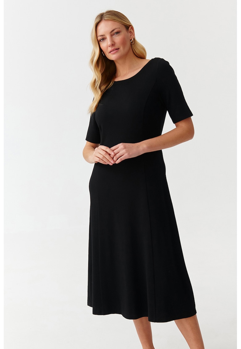 Rochie midi cu croiala in A Manti