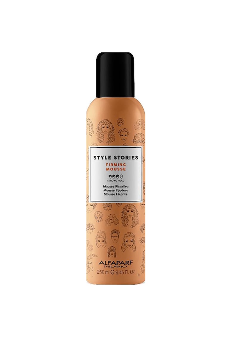 Spuma pentru par cret Style Stories Firming Mousse - 250 ml - Portocaliu/Negru