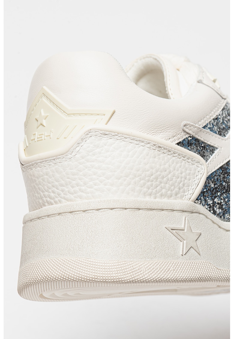 Pantofi sport de piele cu insertii stralucitoare