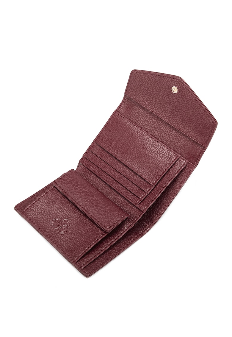 Portofel pliabil de piele cu aspect texturat