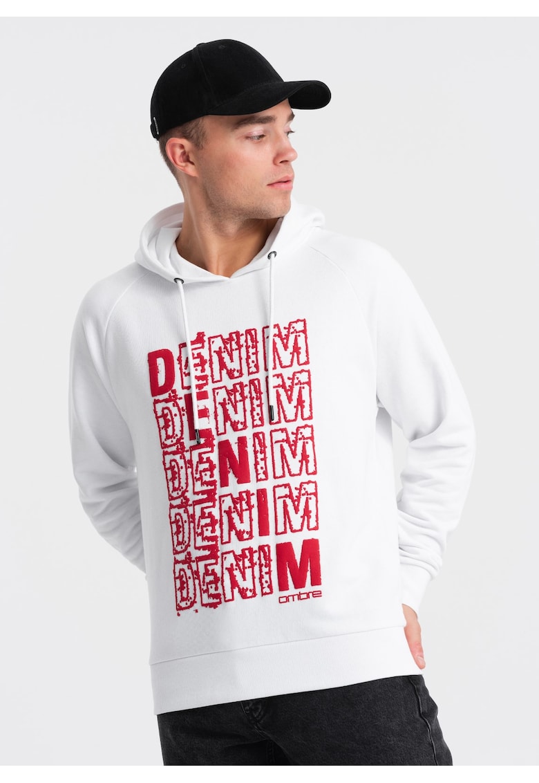 Hanorac cu imprimeu  OM-SSPS-0158 - Barbati - Fara fermoar - Cu gluga