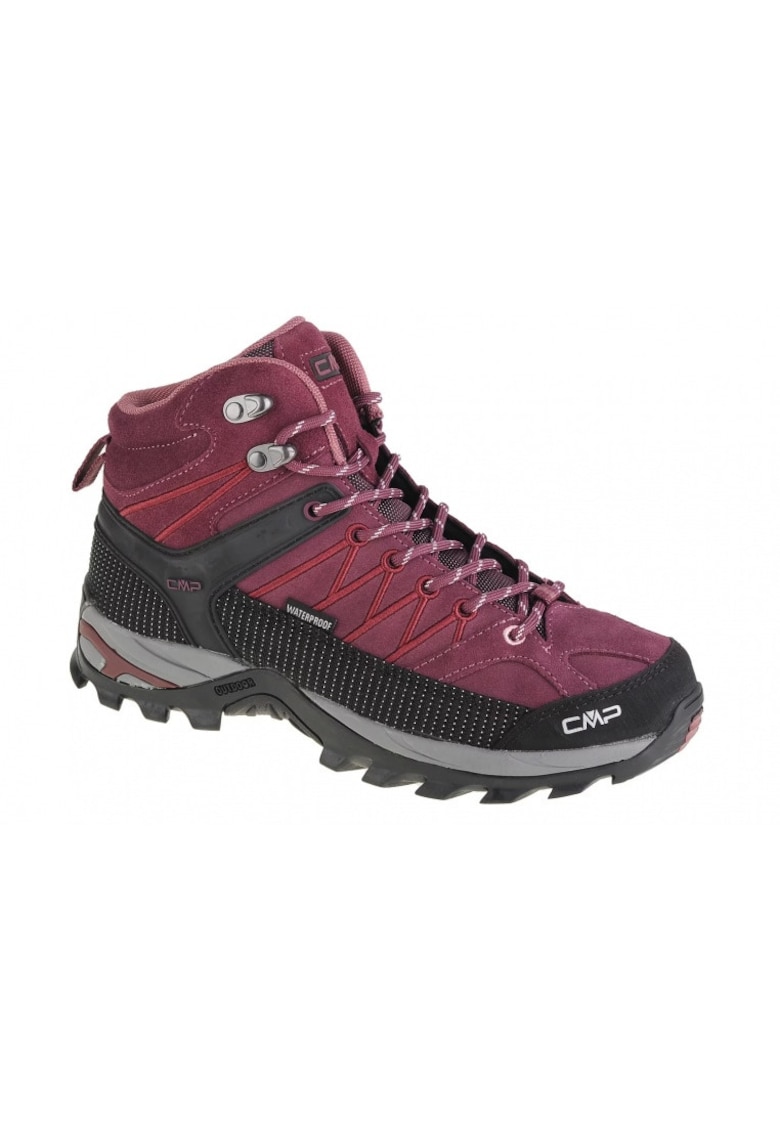 Cmp Ghete trekking dama Rigel Mid - piele intoarsa - violet -
