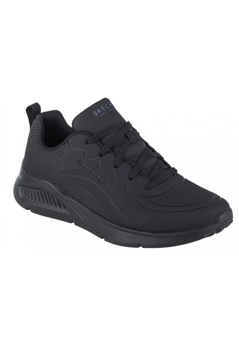 Pantofi sport din piele ecologica cu detalii texturate - Negru -