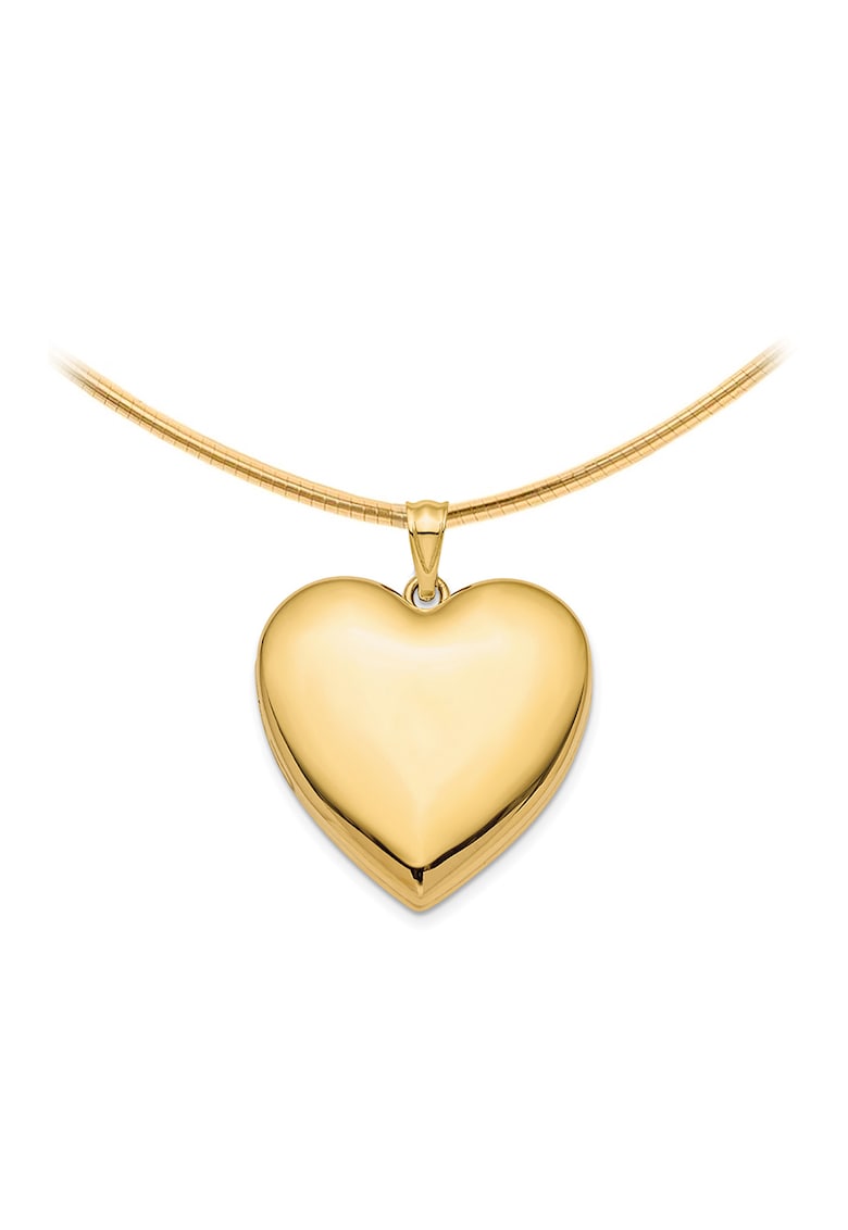Colier placat cu aur de 14K si decorat cu pandantiv in forma de inima