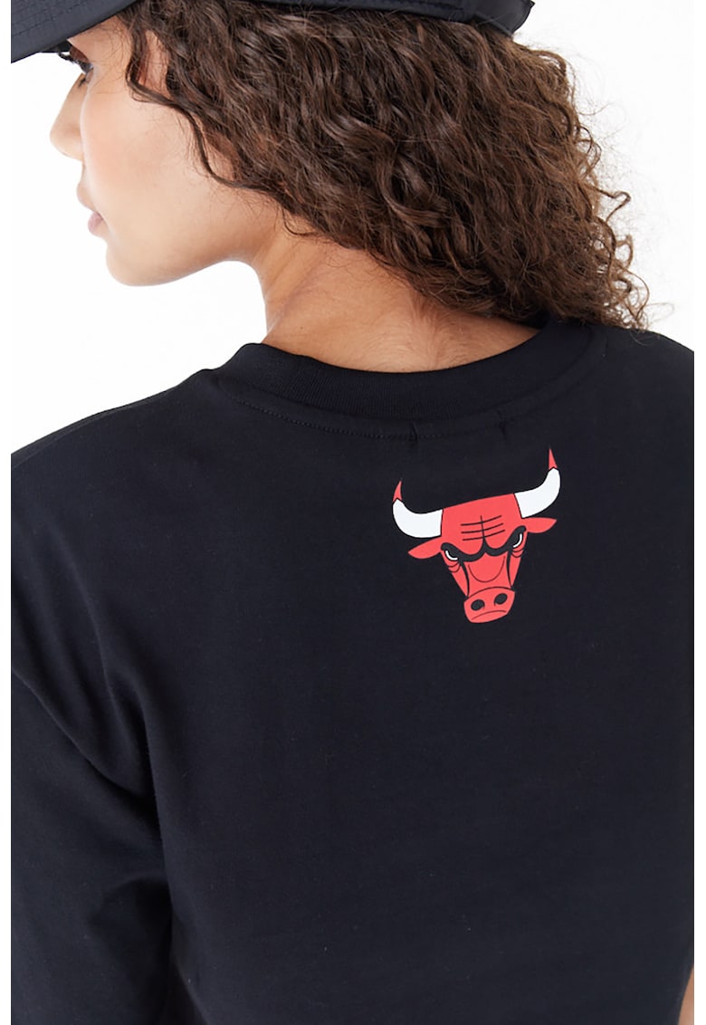 Tricou crop cu imprimeu Chicago Bulls