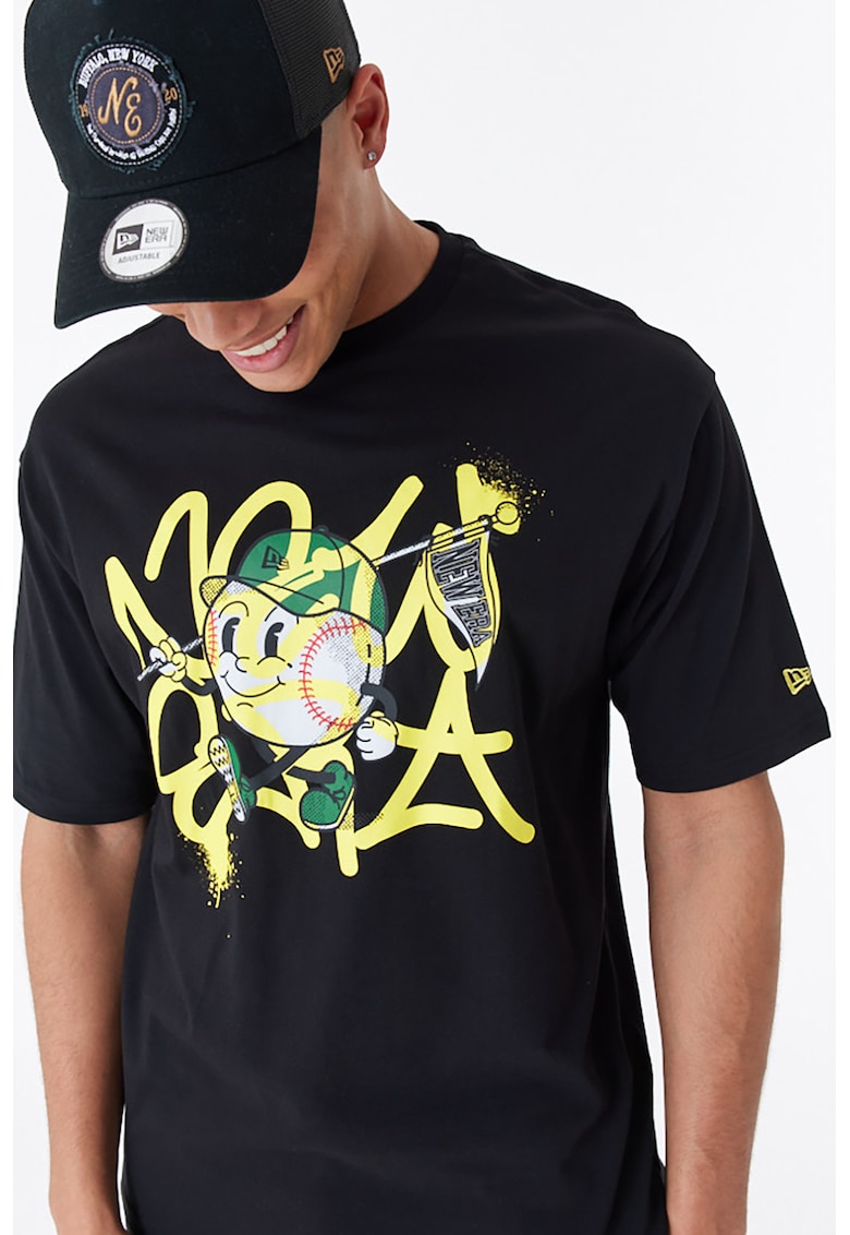 Tricou din amestec de bumbac cu model grafic