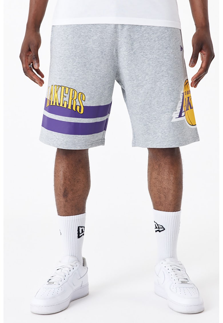 Pantaloni scurti cu imprmeu logo si buzunare laterale LA Lakers