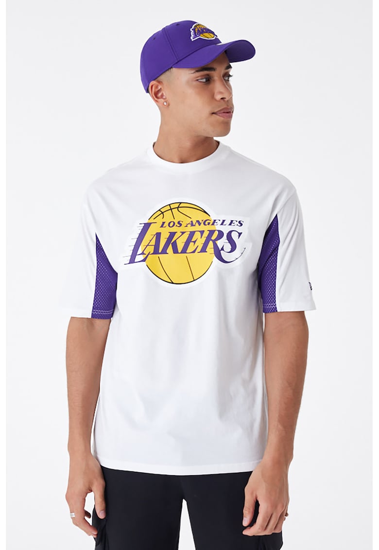 Tricou de bumbac cu imprimeu logo LA Lakers