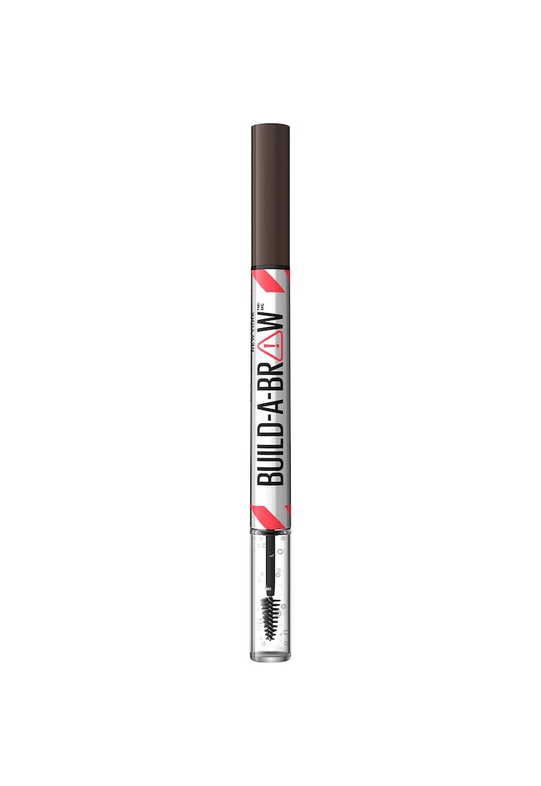 Produs 2 in 1 marker de sprancene + gel de fixare Maybelline New York Build a brow - Deep Brown