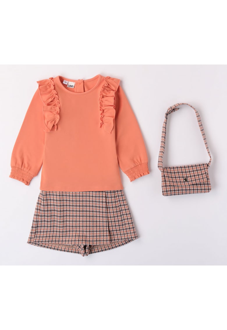 Compleu fete bluza - bermude si gentuta 4.7620 - portocaliu - Portocaliu